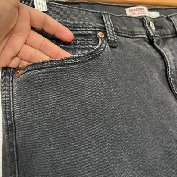 Women’s Levi’s Strauss heritage high rise kick boot grey jeans size 10 W30 - Picture 3 of 12